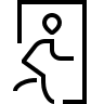 Emergency Exit Sign Free Open-Source SVG Icon