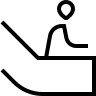 Escalator Down with Person (Guidance) Free Open-Source SVG Icon