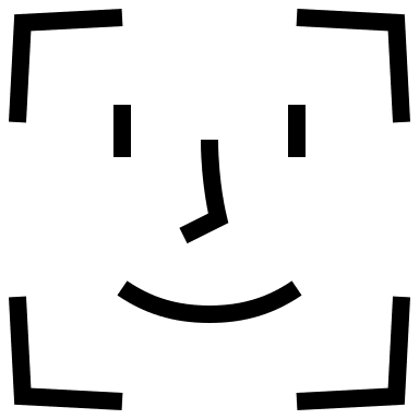 Face Scan Technology Free Open-Source SVG Icon (Guidance)