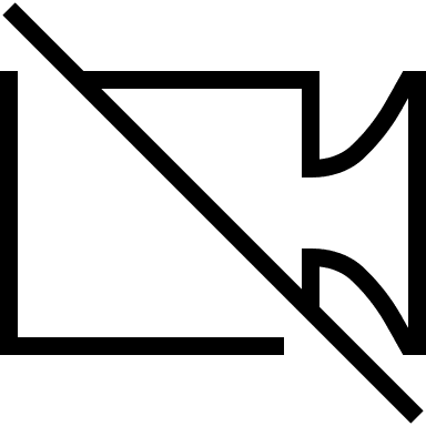 No Video Notification Free Open-Source SVG Icon (Guidance)
