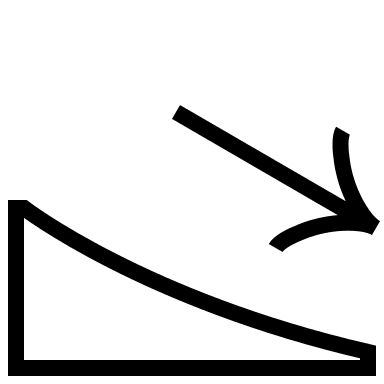 Ramp Down Arrow (Guidance) Free Open-Source SVG Icon (Guidance)