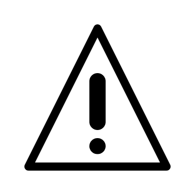 Warning Triangle (Outline) Free Open-Source SVG Icon (Health Icons)