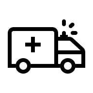 Ambulance Vehicle (Outline) Free Open-Source SVG Icon