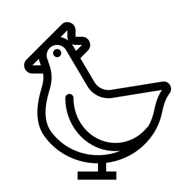 Chicken Animal (Outline) Free Open-Source SVG Icon (Health Icons)