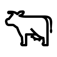 Cow Animal (Outline) Free Open-Source SVG Icon