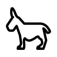 Donkey Animal (Outline) Free Open-Source SVG Icon