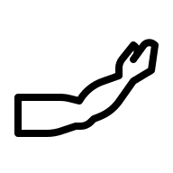 Outline of an Arm (Outline) Free Open-Source SVG Icon