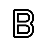 B Letter Outline Free Open-Source SVG Icon