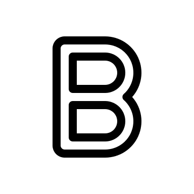 B Letter Outline Free Open-Source SVG Icon (Health Icons)