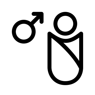 Male Baby Icon (Outline) Free Open-Source SVG Icon (Health Icons)