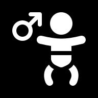 Male Baby (Negative) Free Open-Source SVG Icon