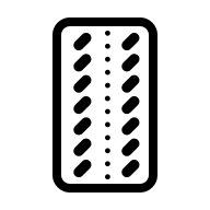 Oval Blister Pills (Outline) Free Open-Source SVG Icon