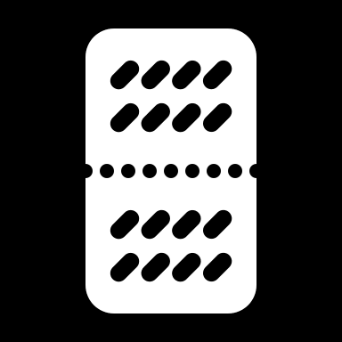 Oval Blister Pills (Negative) Free Open-Source SVG Icon (Health Icons)