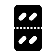 Oval Blister Pack of Four Pills (Health Icons) Free Open-Source SVG Icon