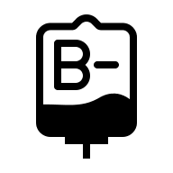 Blood Type B Negative (Health Icons) Free Open-Source SVG Icon