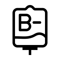 Blood Type B (Outline) Free Open-Source SVG Icon