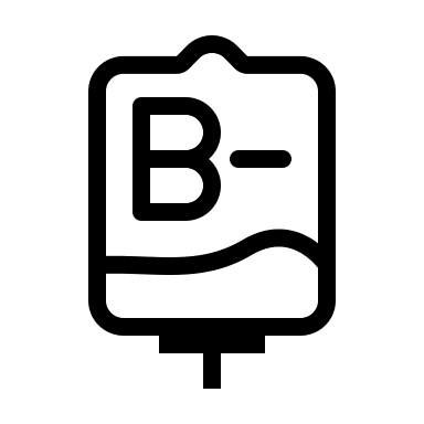 Blood Type B (Outline) Free Open-Source SVG Icon (Health Icons)