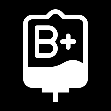 B-Positive Blood Type Free Open-Source SVG Icon (Health Icons)