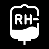 Rh-Negative Blood Type Free Open-Source SVG Icon