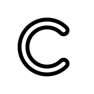 C Shape Outline Free Open-Source SVG Icon