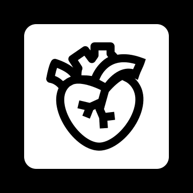 Negative Cardiology Symbol Free Open-Source SVG Icon (Health Icons)