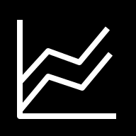 Stacked Negative Line Chart Free Open-Source SVG Icon