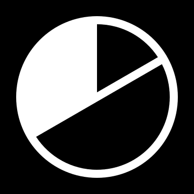 Negative Pie Chart Representation Free Open-Source SVG Icon (Health Icons)