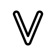 V Shape (Outline) Free Open-Source SVG Icon