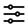 Horizontal Adjustments Controls (Outline) Free Open-Source SVG Icon