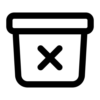 Archived Box with X Mark (Outline) Free Open-Source SVG Icon (HeroIcons v1 Outline)