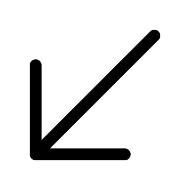 Downward Left Arrow (Outline) Free Open-Source SVG Icon (HeroIcons v1 Outline)