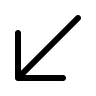 Downward Left Arrow (Outline) Free Open-Source SVG Icon