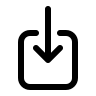 Downward Arrow on Square (Outline) Free Open-Source SVG Icon