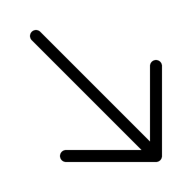 Downward Right Arrow (Outline) Free Open-Source SVG Icon (HeroIcons v1 Outline)