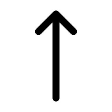 Long Upward Arrow (Outline) Free Open-Source SVG Icon (HeroIcons v1 Outline)