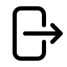 Right Arrow on Rectangle (Outline) Free Open-Source SVG Icon