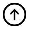 Upward Arrow in Circle (Outline) Free Open-Source SVG Icon