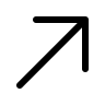 Upward Right Arrow (Outline) Free Open-Source SVG Icon