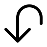 U-Turn Down Arrow (Outline) Free Open-Source SVG Icon