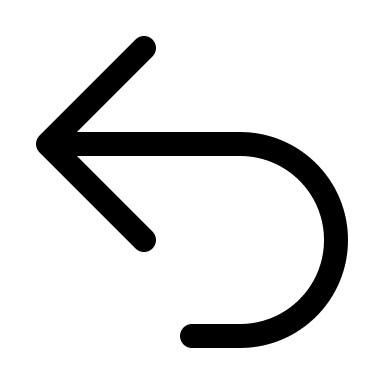 Left U-Turn Arrow (Outline) Free Open-Source SVG Icon (HeroIcons v1 Outline)