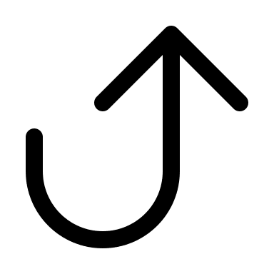 U-Turn Up Arrow (Outline) Free Open-Source SVG Icon (HeroIcons v1 Outline)