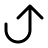 U-Turn Up Arrow (Outline) Free Open-Source SVG Icon