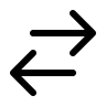 Right and Left Arrows (Outline) Free Open-Source SVG Icon