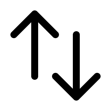 Up and Down Arrows (Outline) Free Open-Source SVG Icon (HeroIcons v1 Outline)