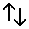 Up and Down Arrows (Outline) Free Open-Source SVG Icon