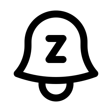 Snooze Notification Bell (Outline) Free Open-Source SVG Icon (HeroIcons v1 Outline)