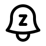 Snooze Notification Bell (Outline) Free Open-Source SVG Icon