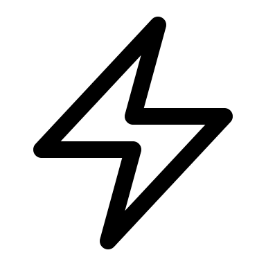 Lightning Bolt Symbol (Outline) Free Open-Source SVG Icon (HeroIcons v1 Outline)