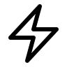 Lightning Bolt Symbol (Outline) Free Open-Source SVG Icon