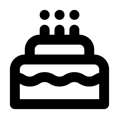 Birthday Cake (Outline) Free Open-Source SVG Icon (HeroIcons v1 Outline)